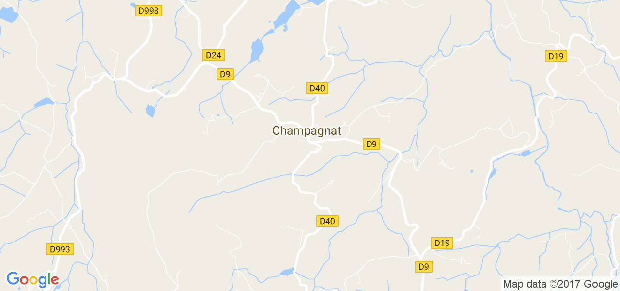 map de la ville de Champagnat