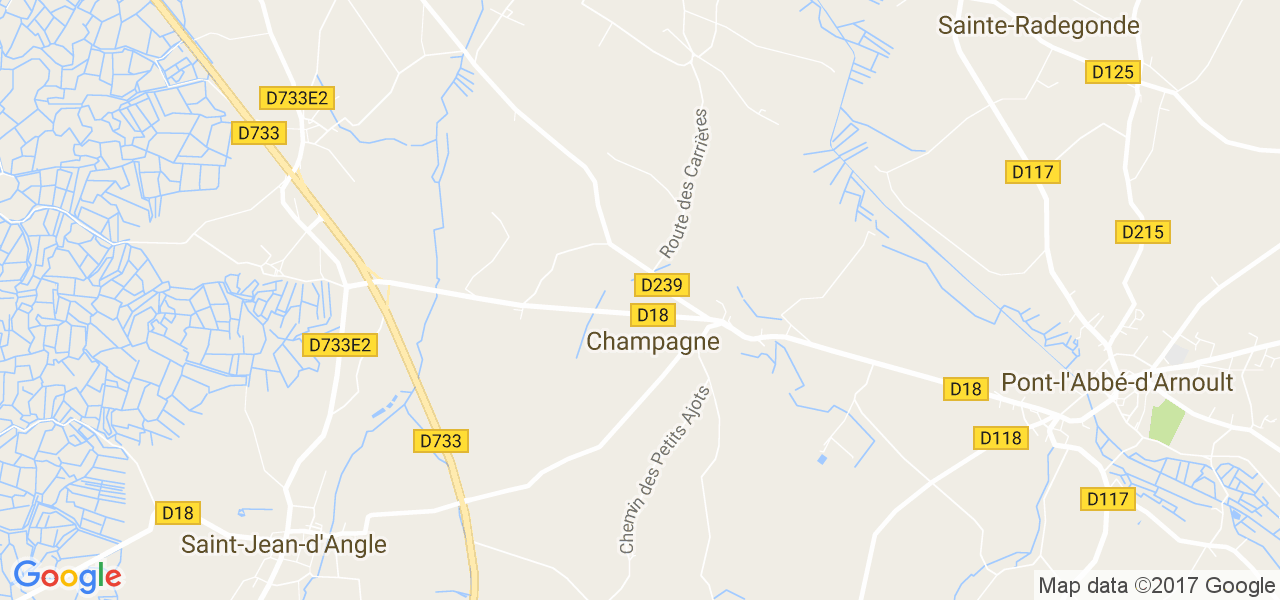 map de la ville de Champagne