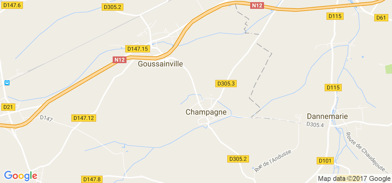 map de la ville de Champagne