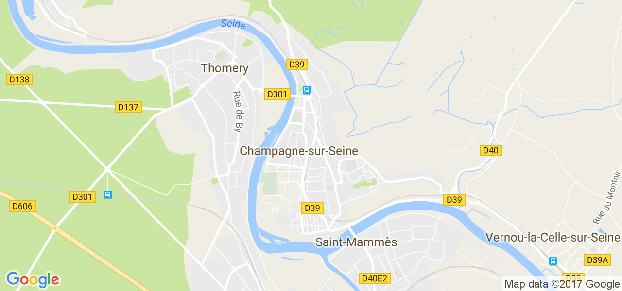 map de la ville de Champagne-sur-Seine