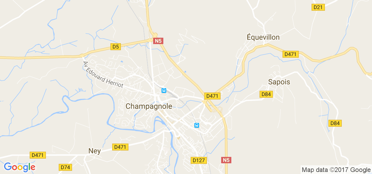 map de la ville de Champagnole