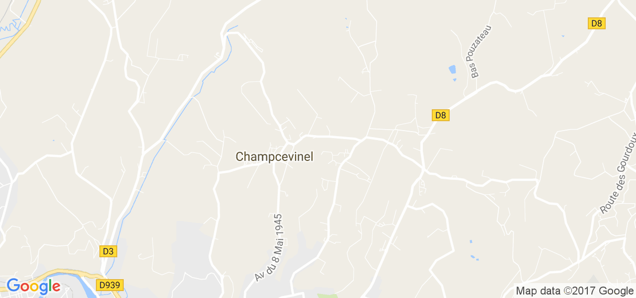 map de la ville de Champcevinel