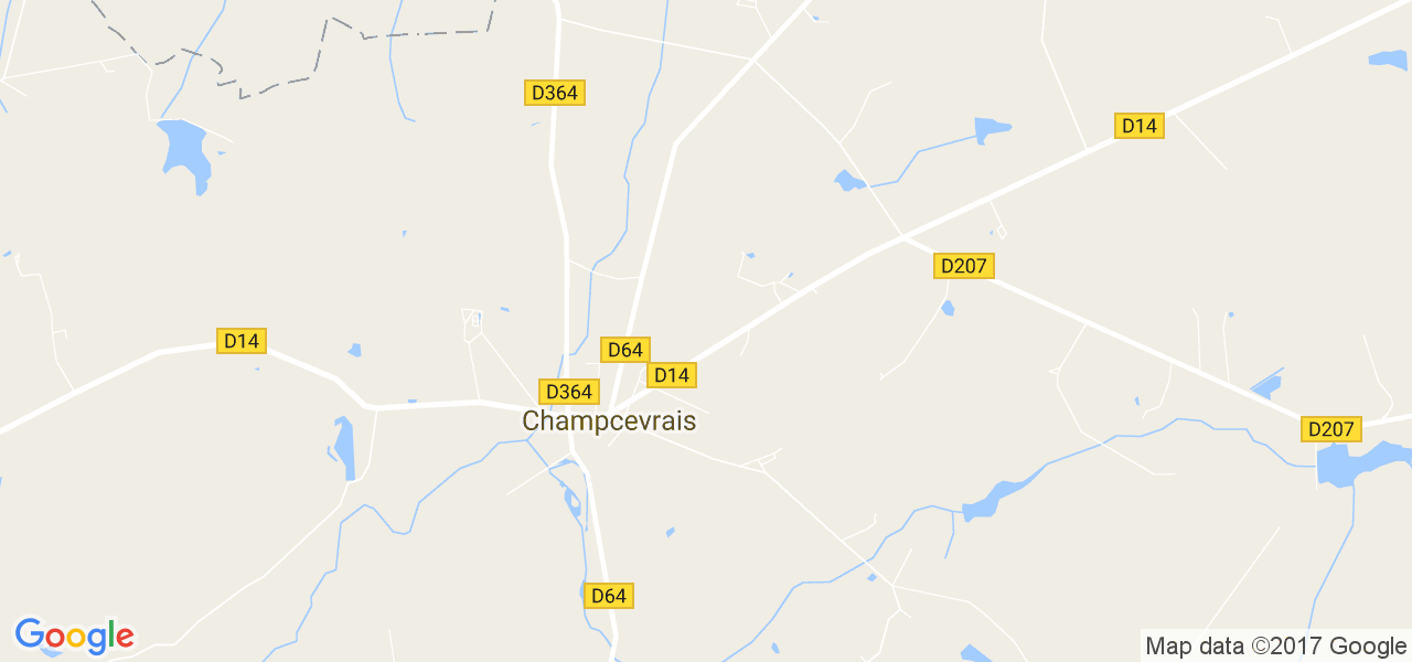 map de la ville de Champcevrais