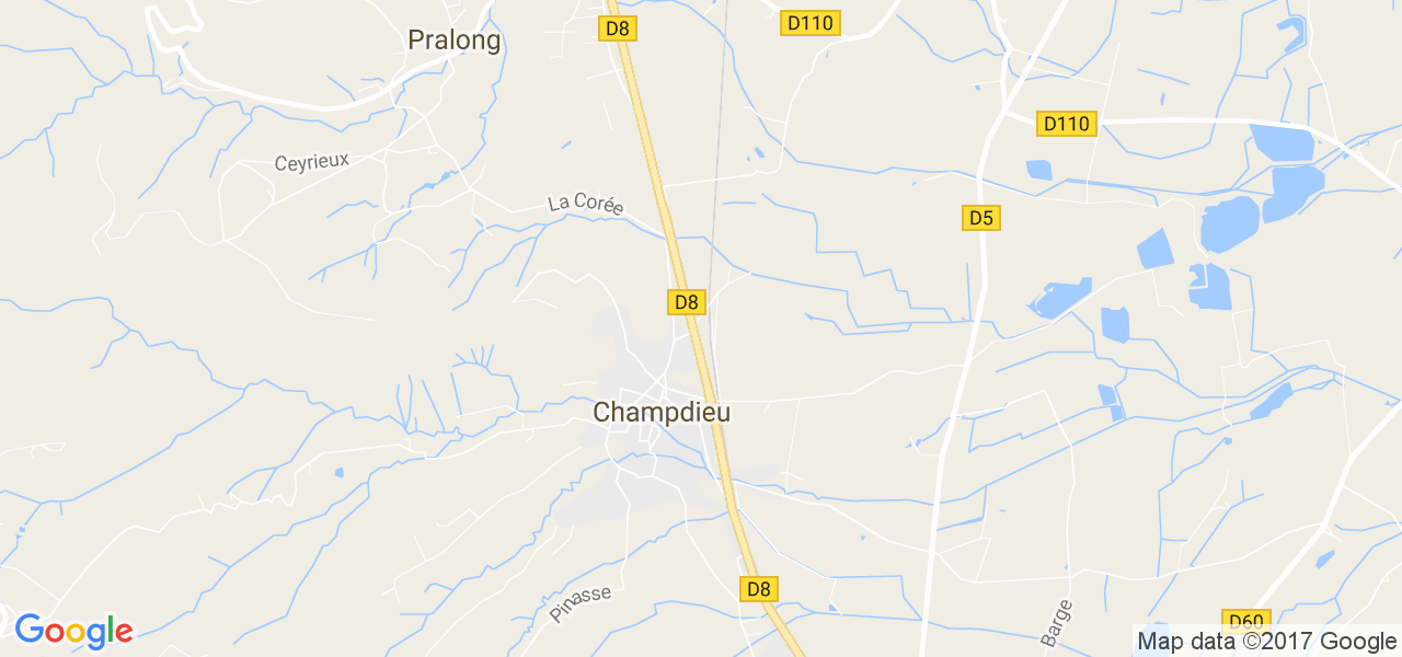 map de la ville de Champdieu