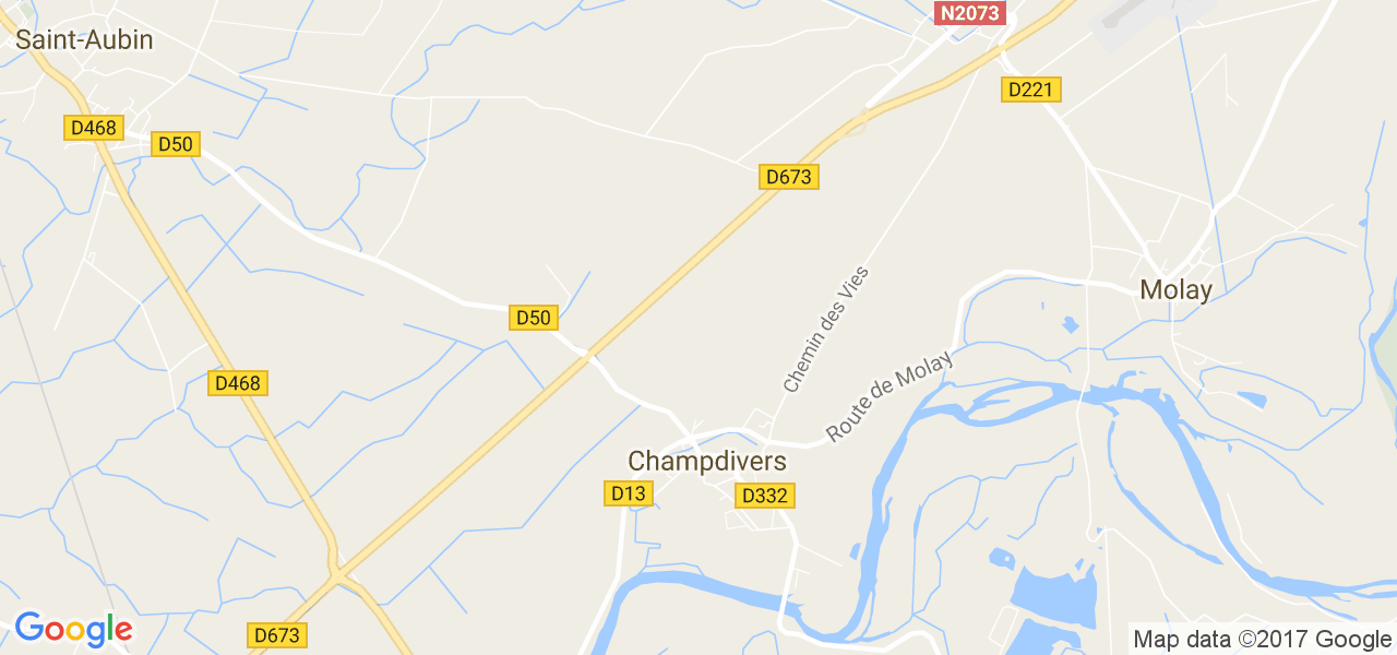 map de la ville de Champdivers