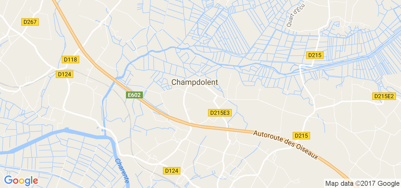 map de la ville de Champdolent