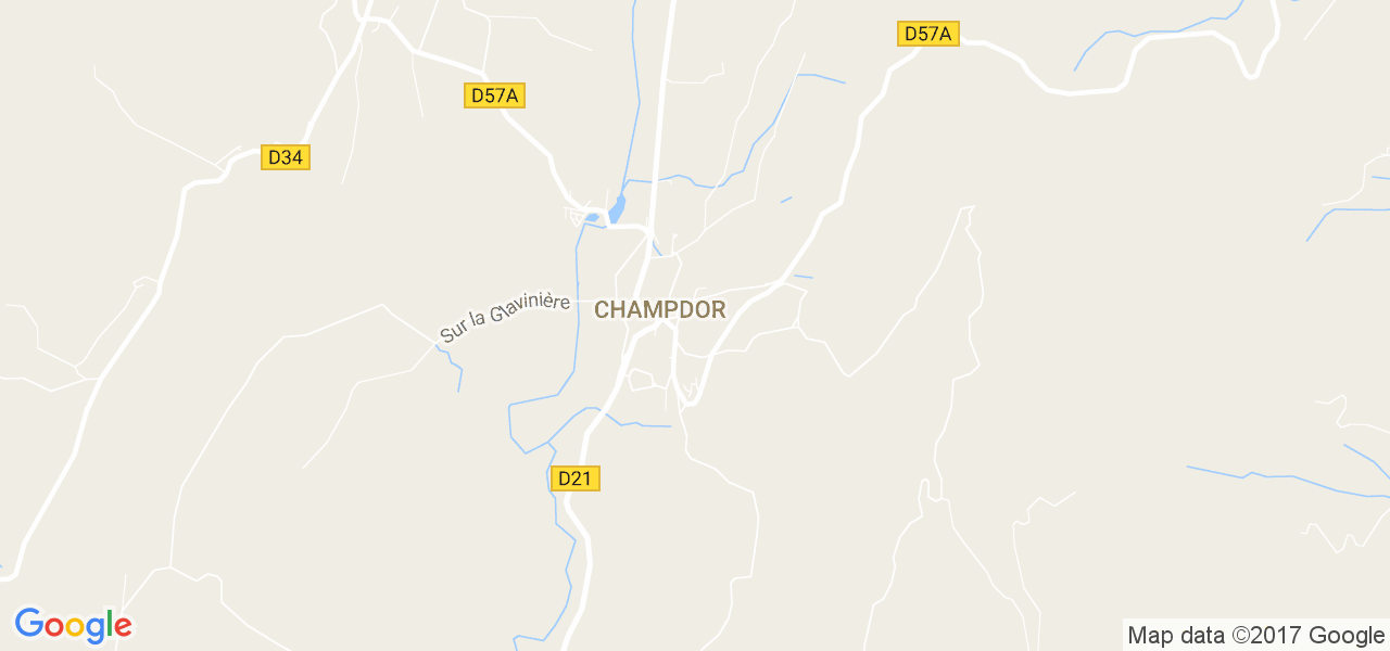 map de la ville de Champdor