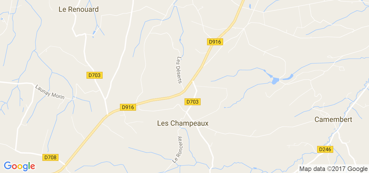 map de la ville de Champeaux