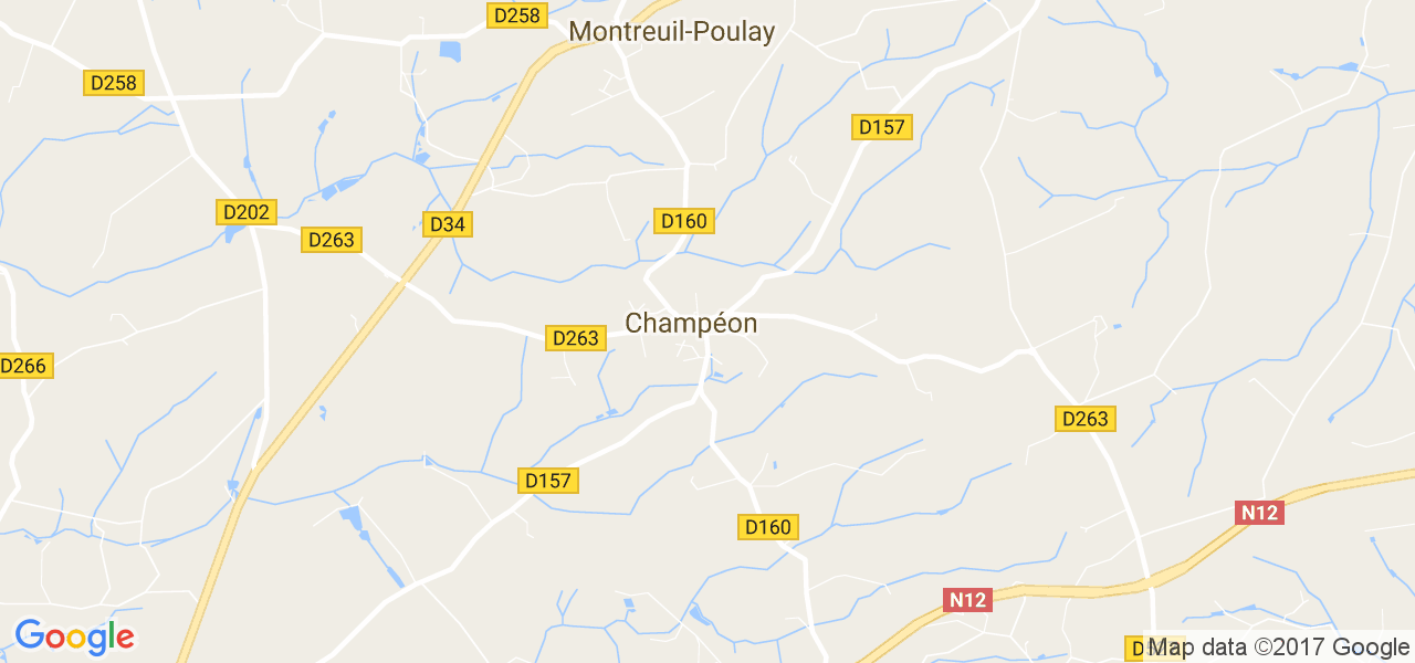 map de la ville de Champéon