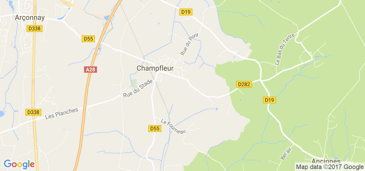 map de la ville de Champfleur