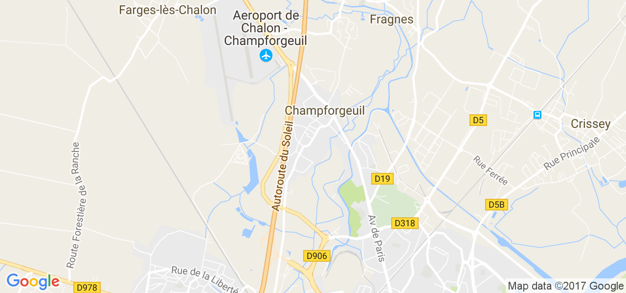 map de la ville de Champforgeuil