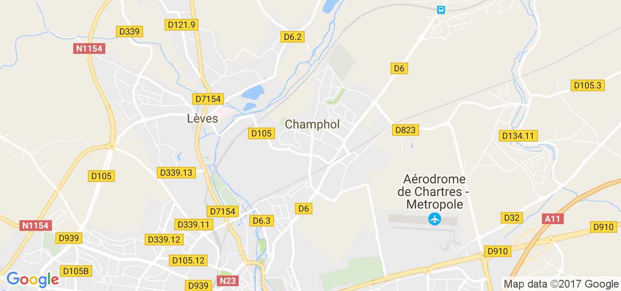 map de la ville de Champhol