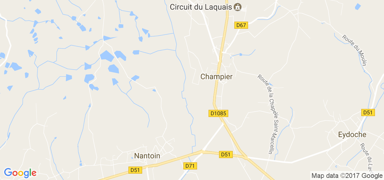 map de la ville de Champier