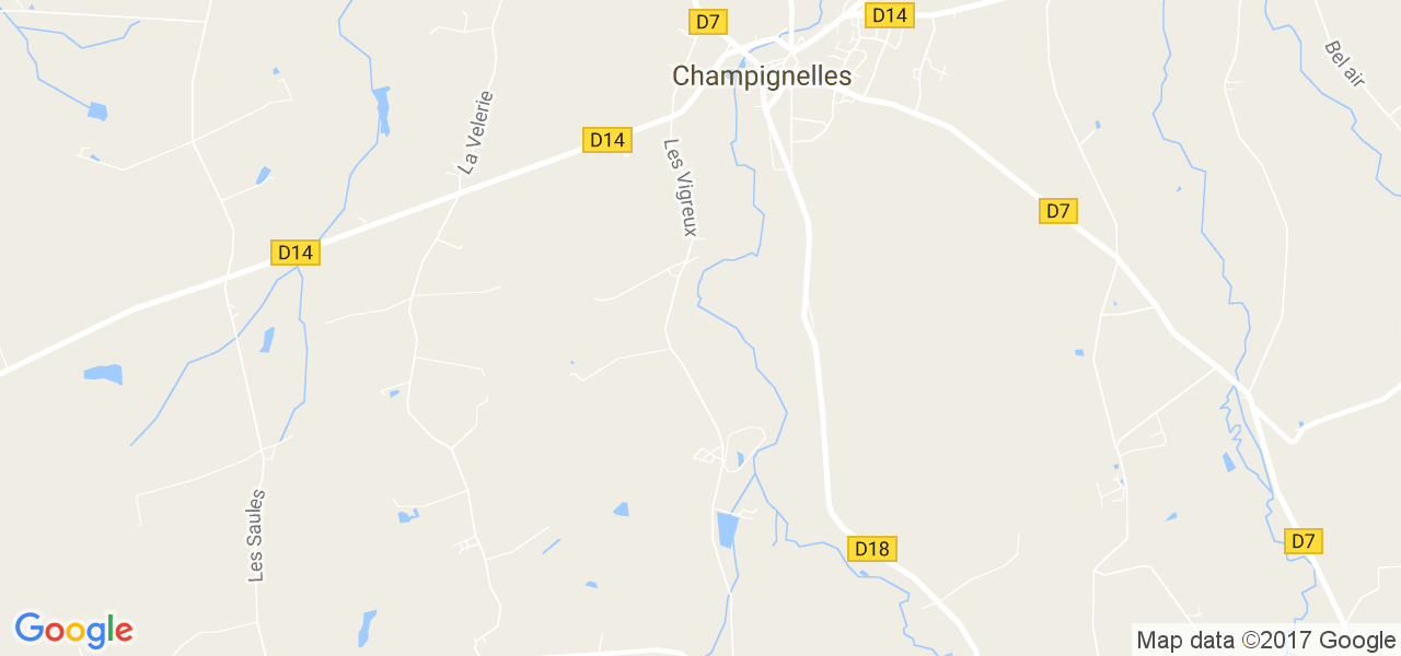 map de la ville de Champignelles