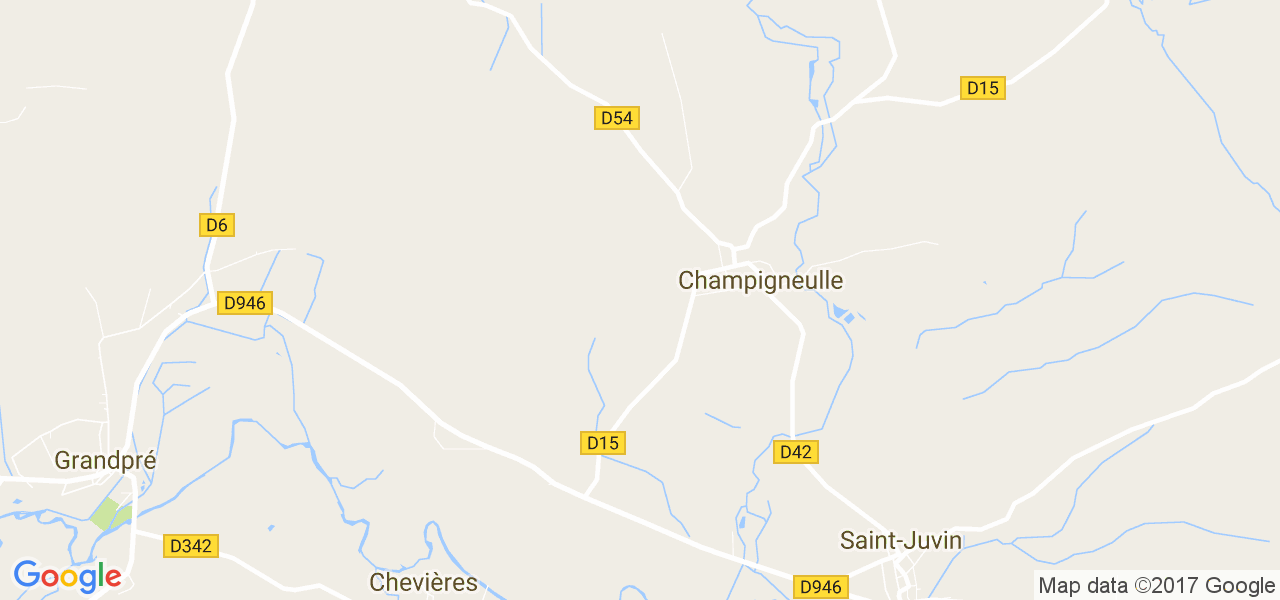 map de la ville de Champigneulle