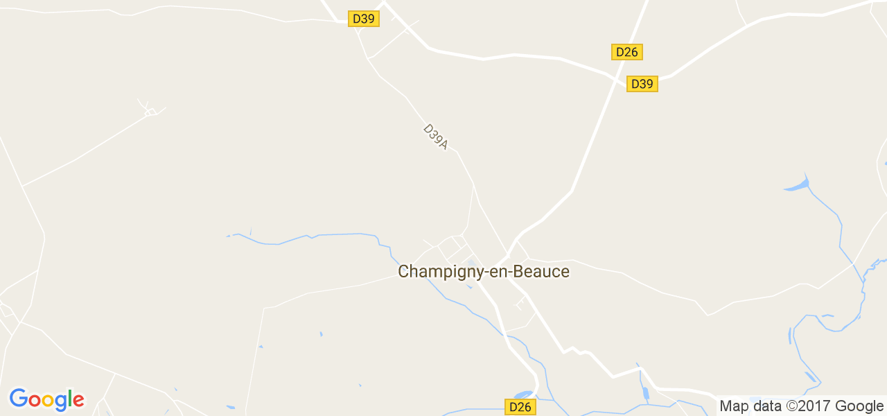 map de la ville de Champigny-en-Beauce