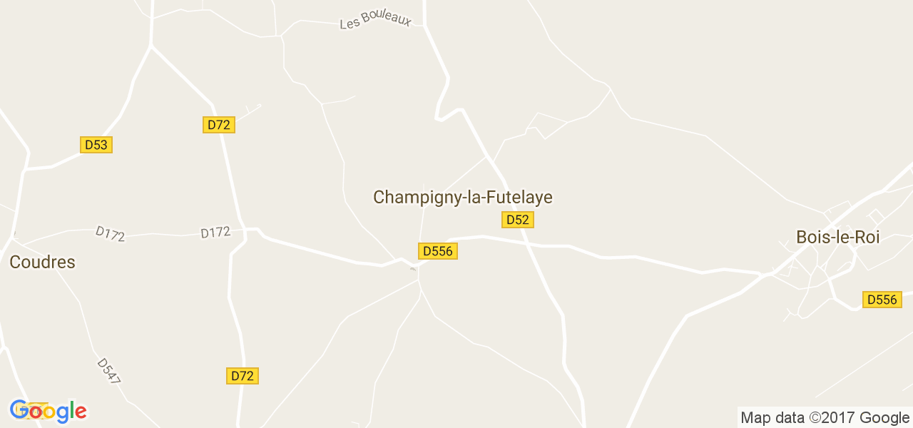 map de la ville de Champigny-la-Futelaye