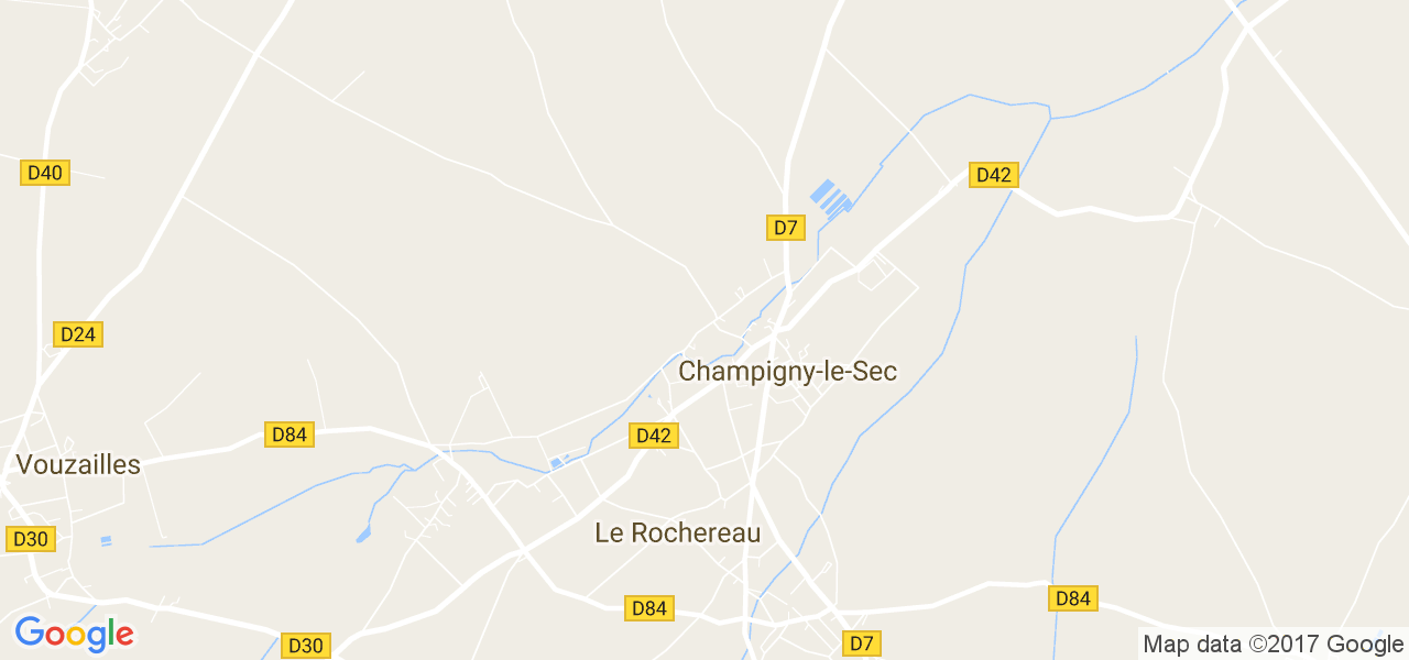 map de la ville de Champigny-le-Sec