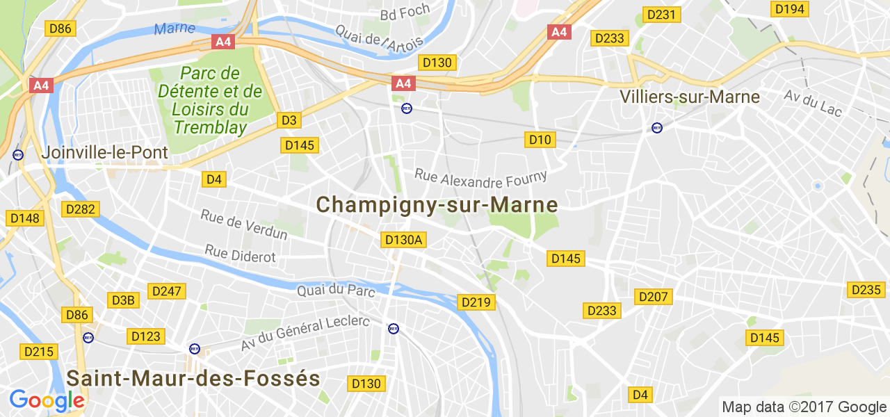 map de la ville de Champigny-sur-Marne