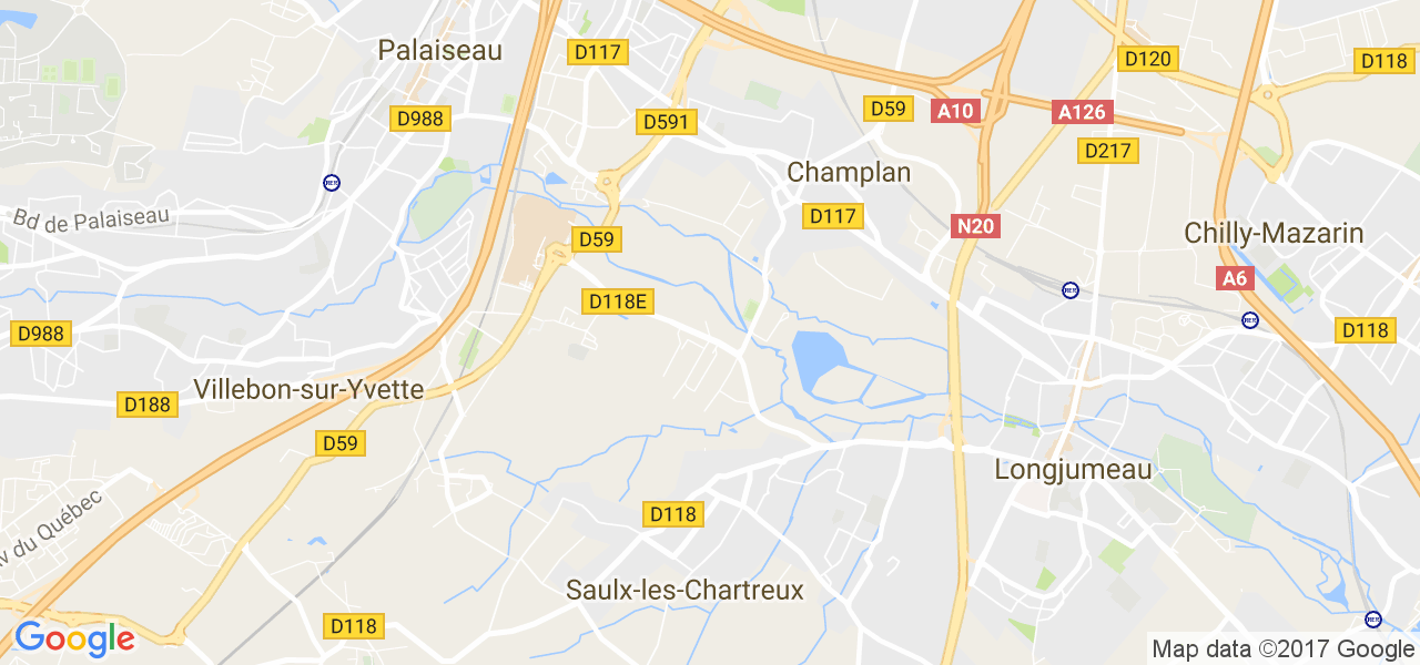 map de la ville de Champlan