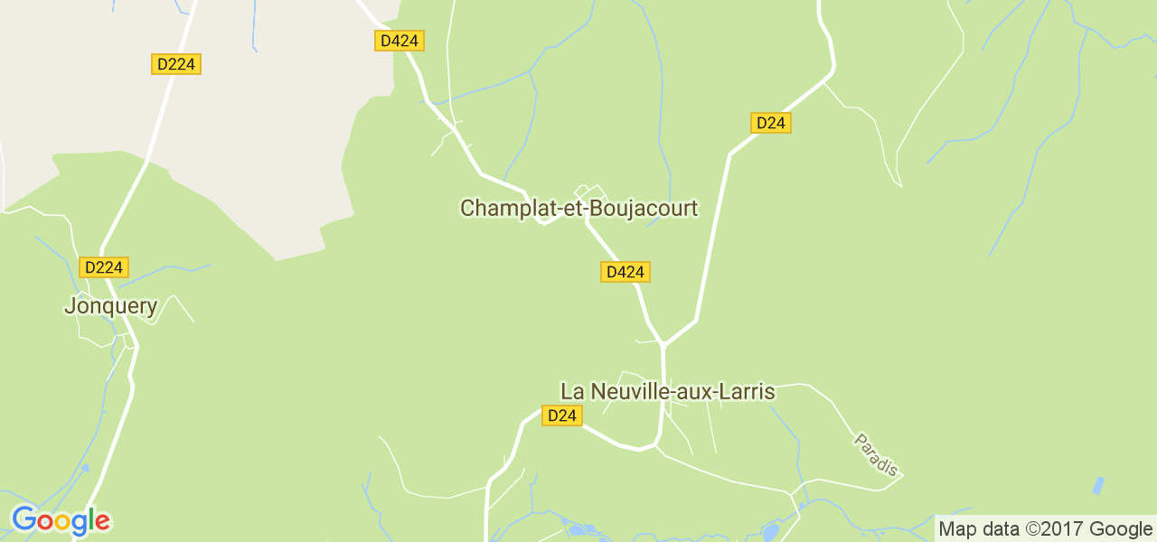 map de la ville de Champlat-et-Boujacourt