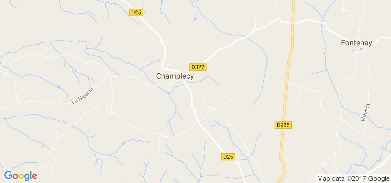 map de la ville de Champlecy