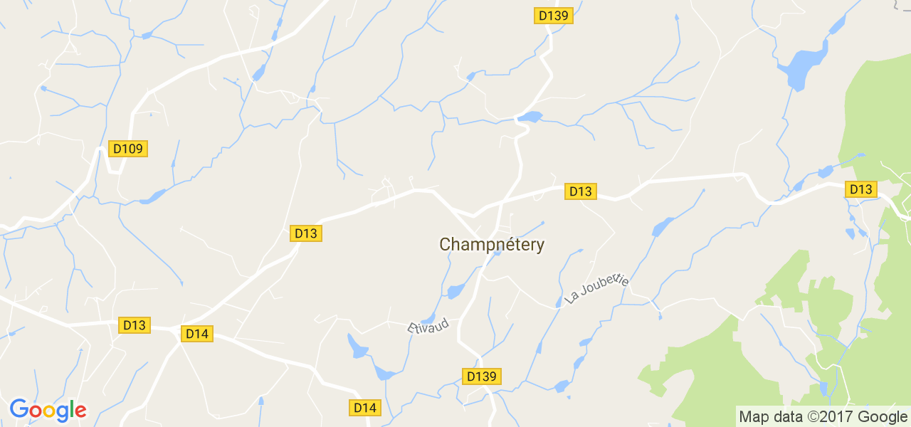 map de la ville de Champnétery