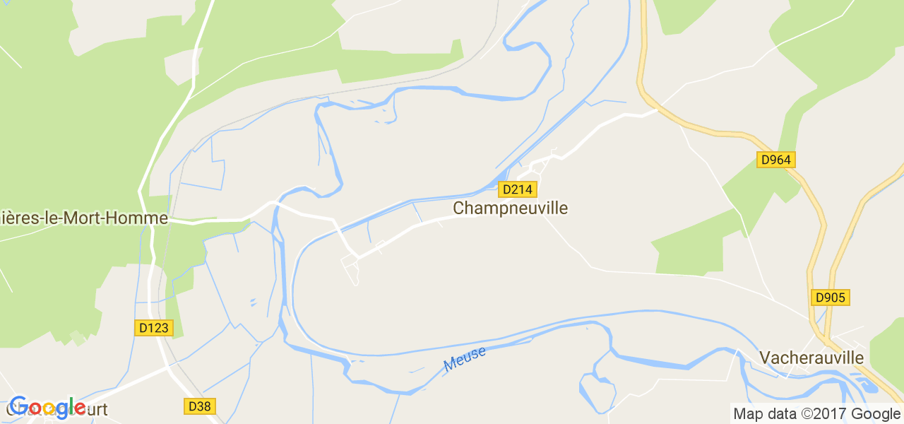 map de la ville de Champneuville