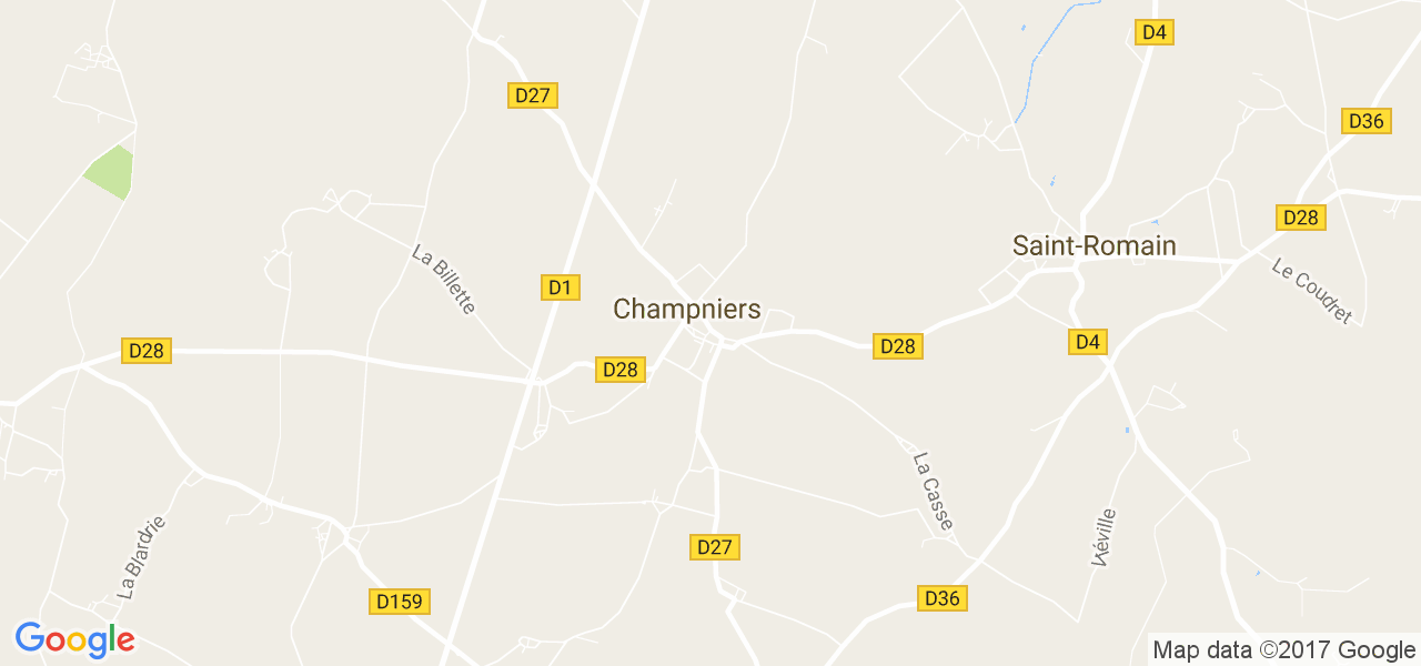 map de la ville de Champniers