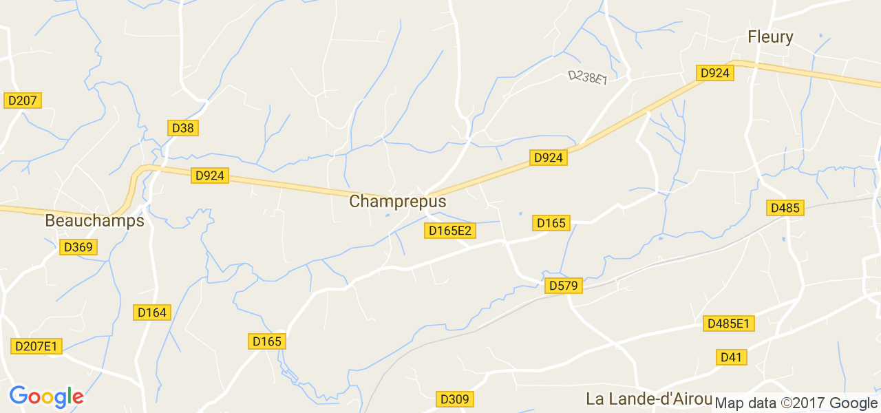 map de la ville de Champrepus