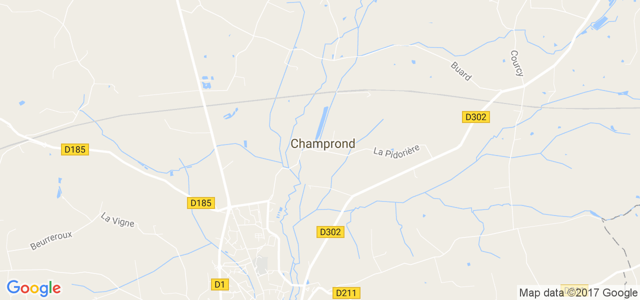 map de la ville de Champrond