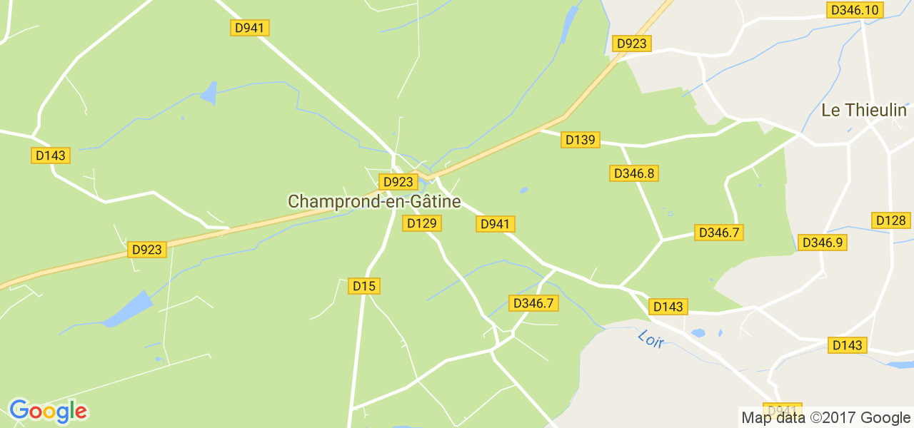 map de la ville de Champrond-en-Gâtine