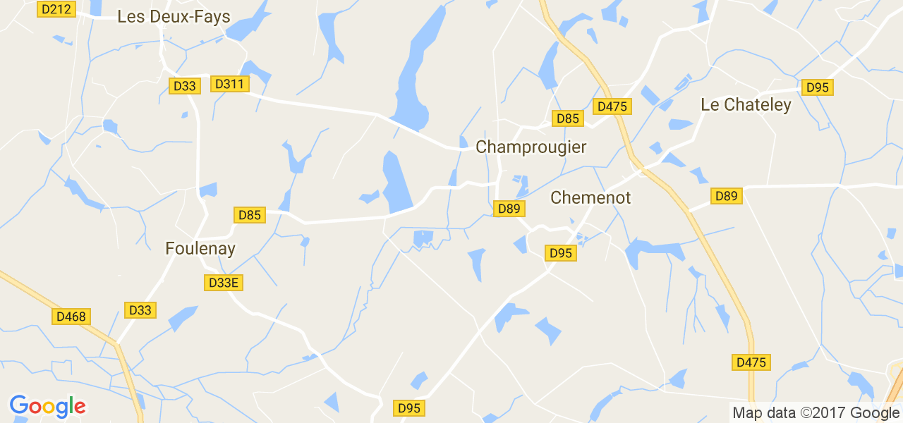 map de la ville de Champrougier