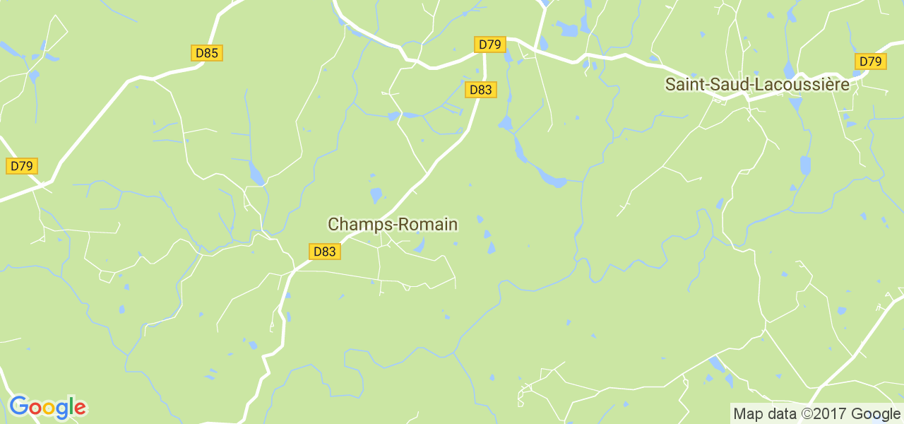 map de la ville de Champs-Romain