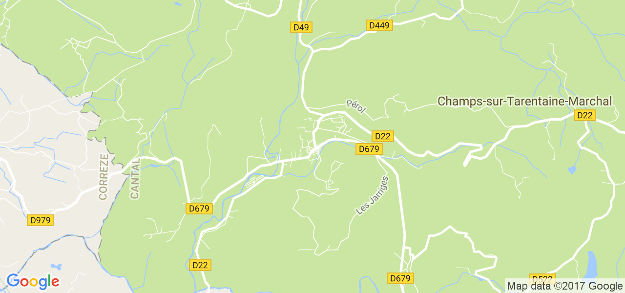 map de la ville de Champs-sur-Tarentaine-Marchal