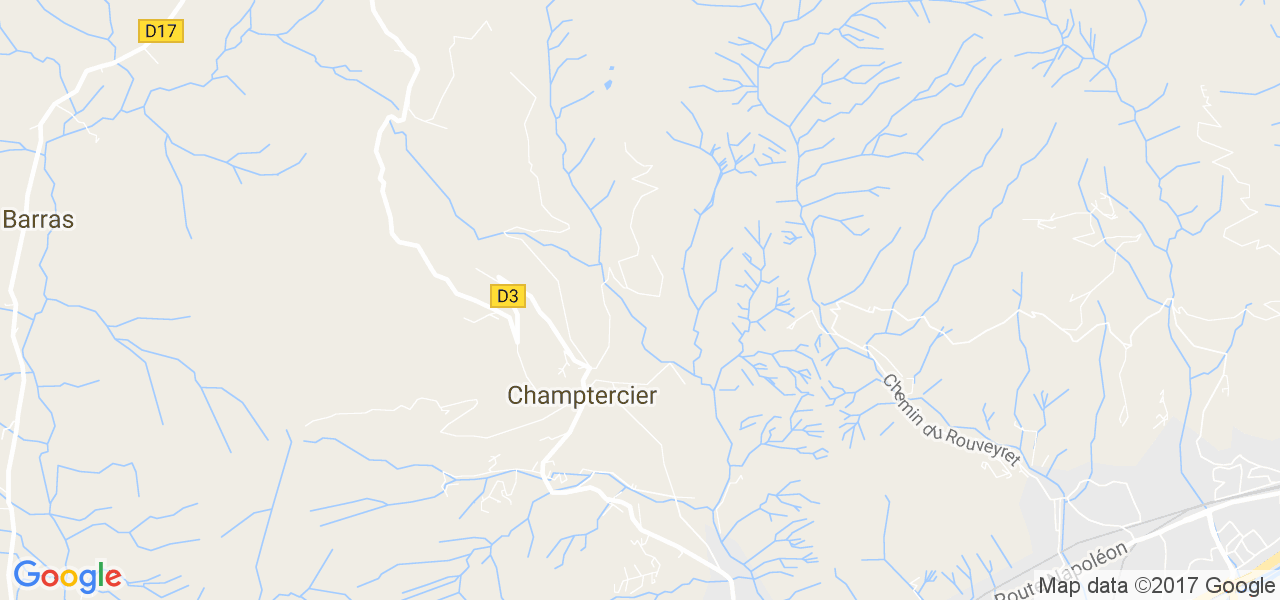 map de la ville de Champtercier