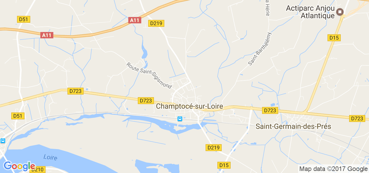 map de la ville de Champtocé-sur-Loire