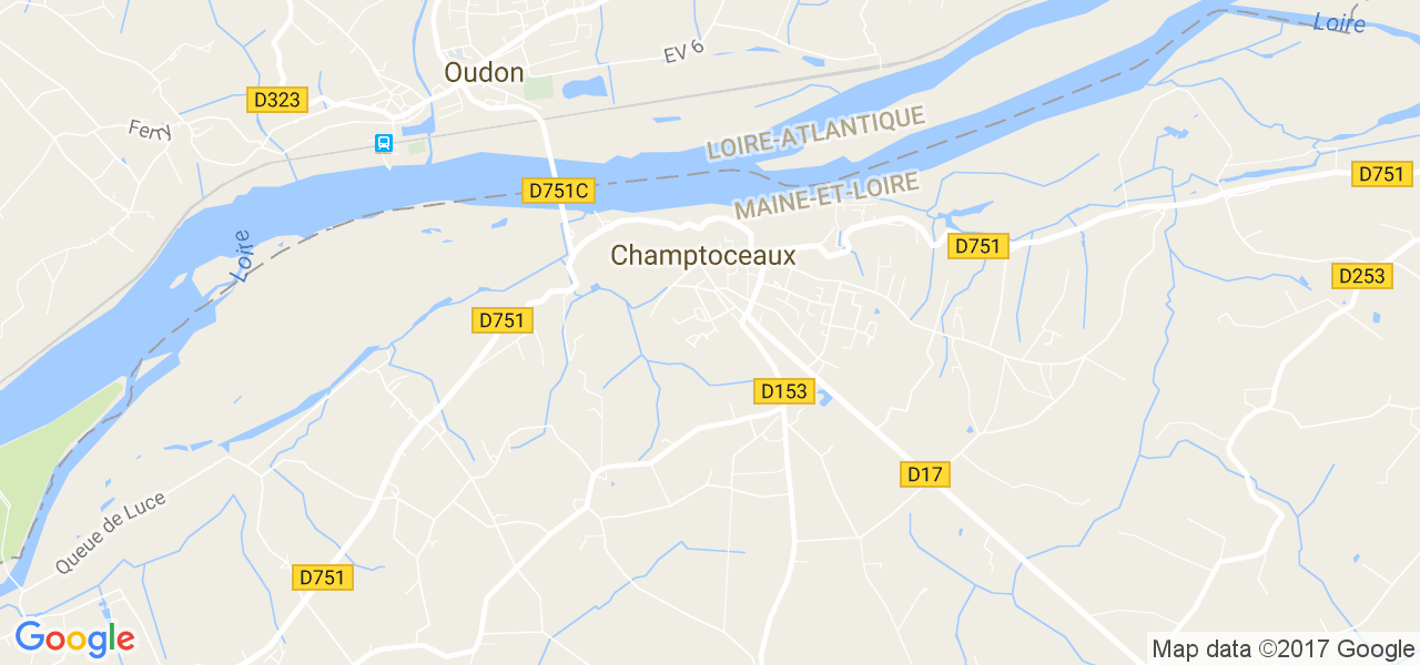 map de la ville de Champtoceaux