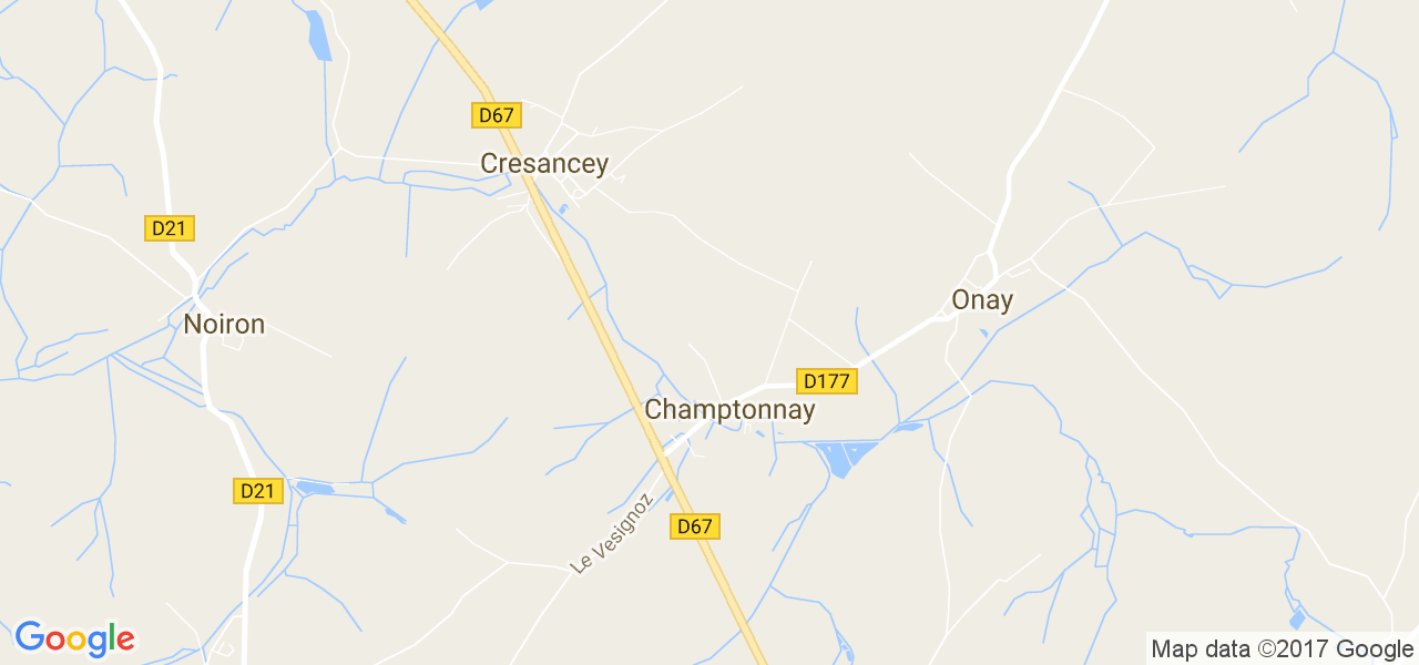 map de la ville de Champtonnay