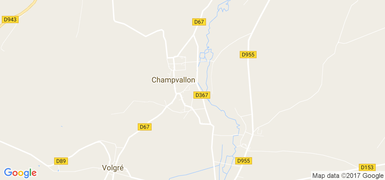 map de la ville de Champvallon