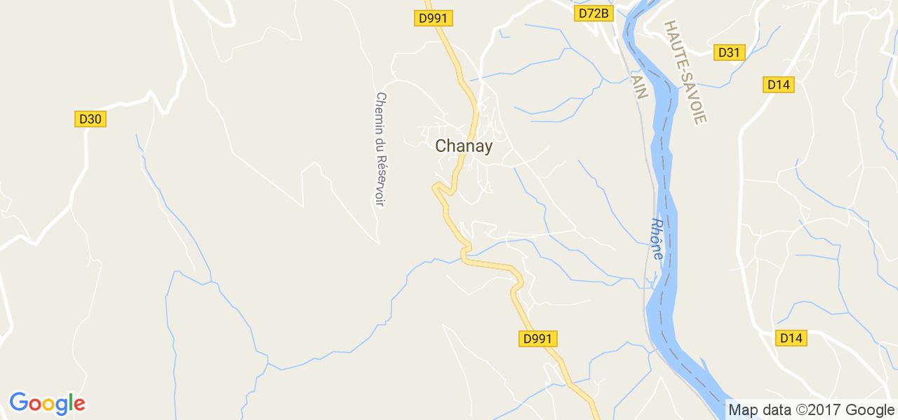 map de la ville de Chanay