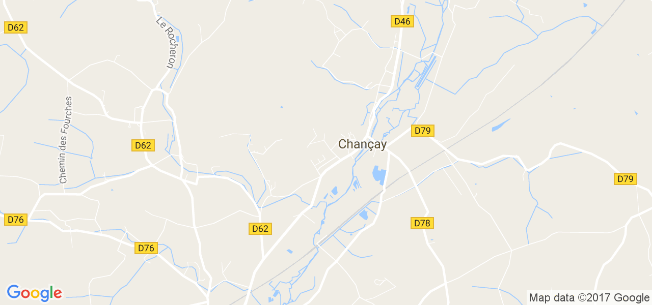 map de la ville de Chançay