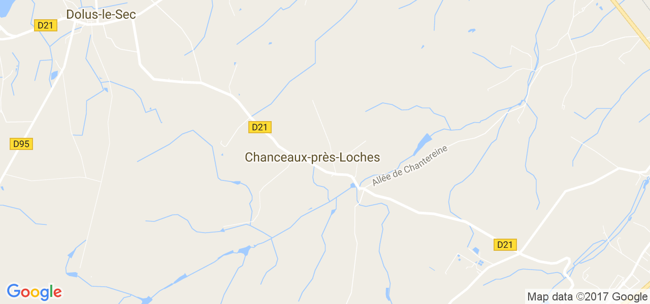 map de la ville de Chanceaux-près-Loches