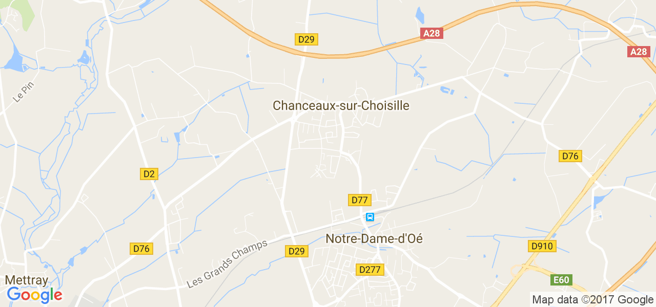 map de la ville de Chanceaux-sur-Choisille