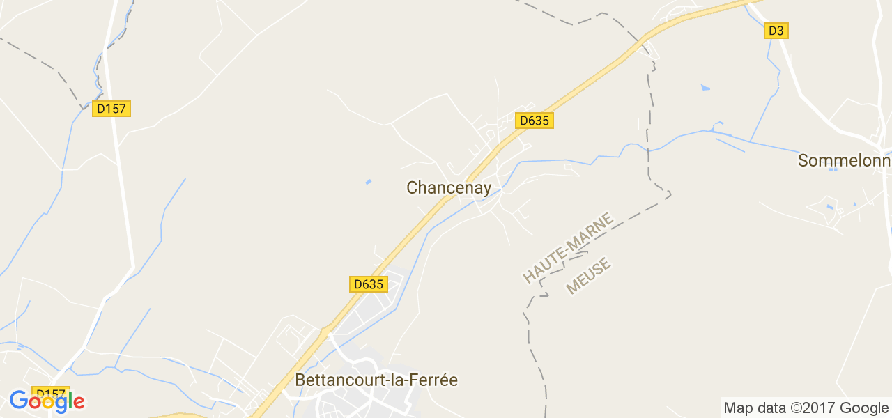 map de la ville de Chancenay