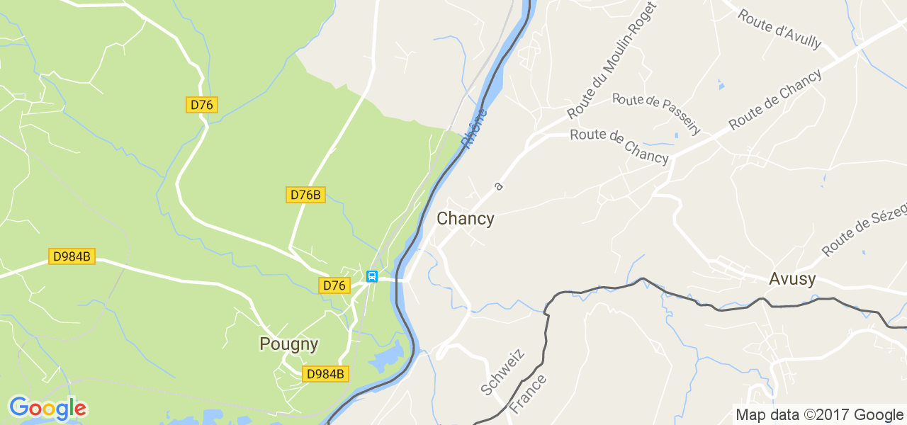 map de la ville de Chancy