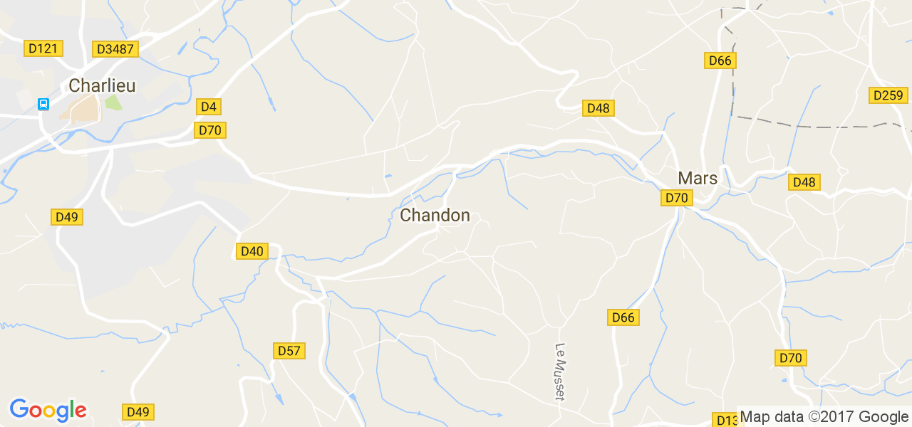 map de la ville de Chandon