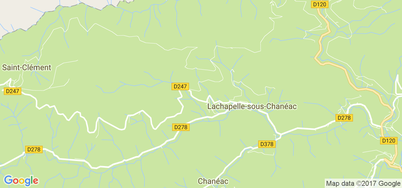 map de la ville de Chanéac