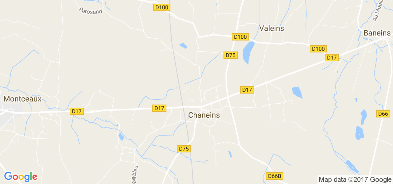 map de la ville de Chaneins