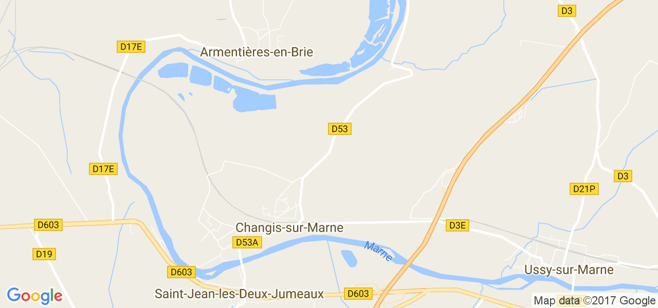 map de la ville de Changis-sur-Marne